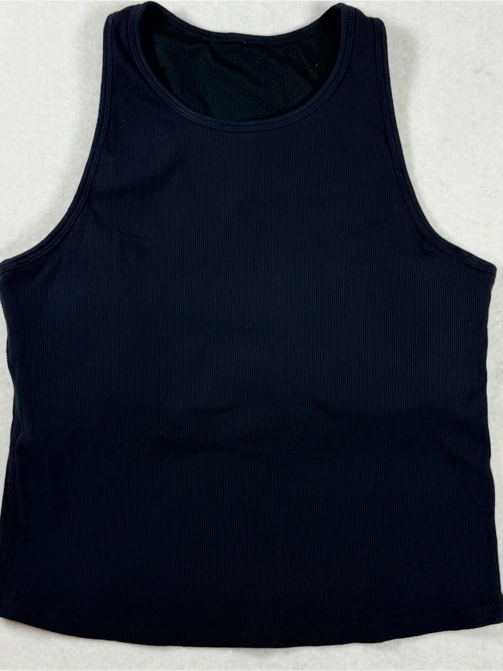 Vuori Ribbed Shelf Bra Tank Top Black Athleisure Medium - Picture 5 of 5